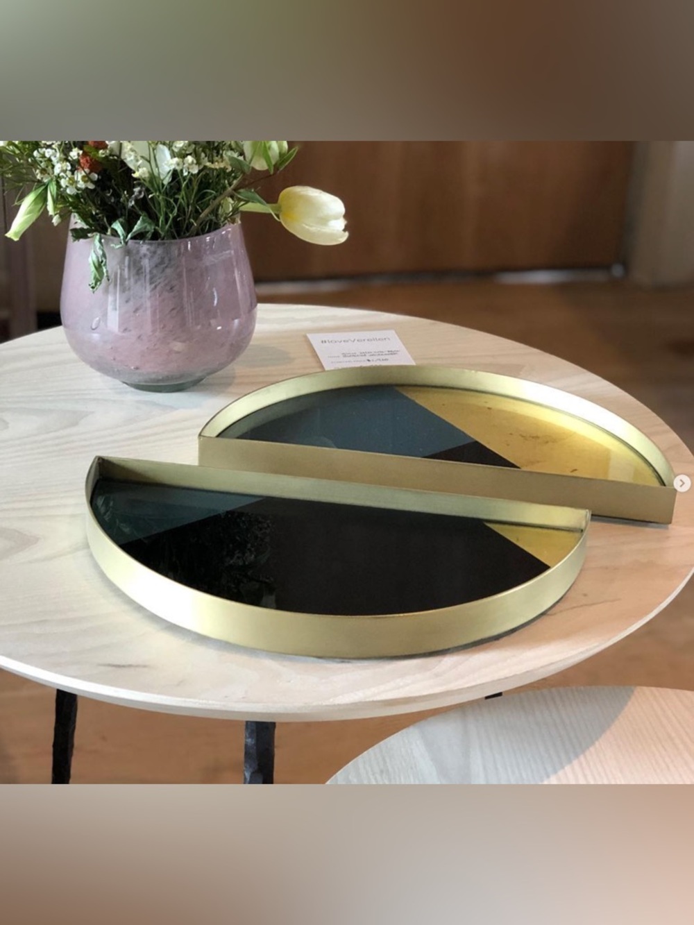 Ethnicraft Notre Monde Round Glass Tray